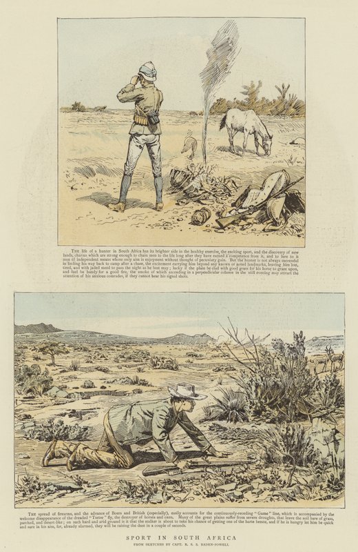 Sport i Sydafrika (chromolitho) af Charles Edwin Fripp