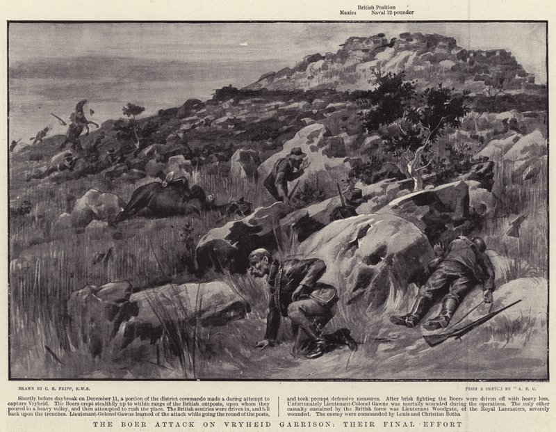 Boerangrebet på Vryheid Garnison, deres sidste indsats af Charles Edwin Fripp