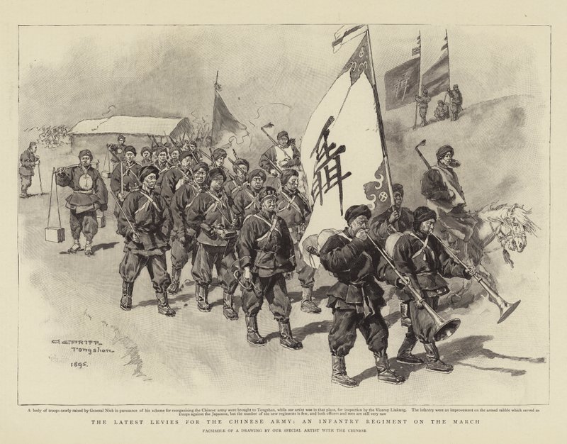 De seneste afgifter for den kinesiske hær, et infanteriregiment i marts af Charles Edwin Fripp