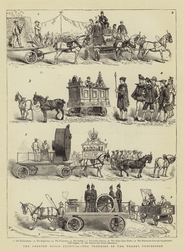 Preston Guild Festival, Trofæerne i Trades Procession af Charles Edwin Fripp
