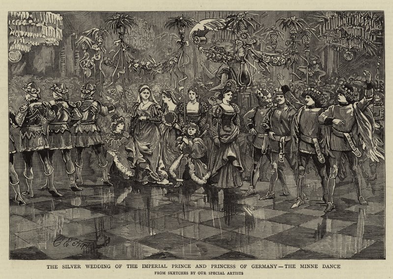 Sølvbryllup for den kejserlige prins og prinsesse af Tyskland, Minne-dansen af Charles Edwin Fripp