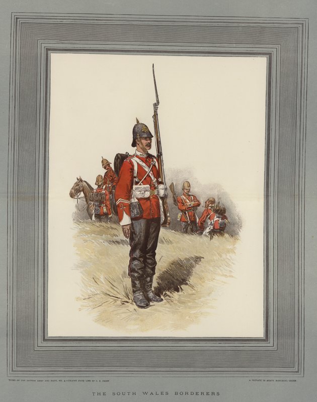 South Wales Borderers (chromolitho) af Charles Edwin Fripp