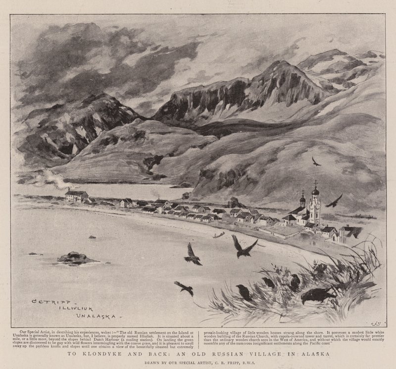 Til Klondyke og tilbage, en gammel russisk landsby i Alaska af Charles Edwin Fripp