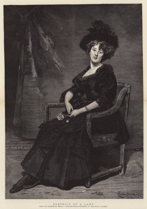 Portræt af en dame af Charles Emile Auguste Carolus Duran