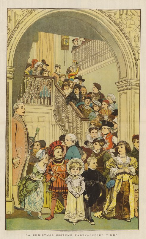 En julekostumefest, nadvertid (chromolitho) af Charles Green