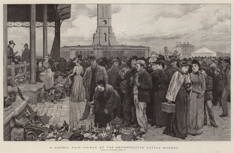 En London Fair, fredag på Metropolitan Cattle Market af Charles Green