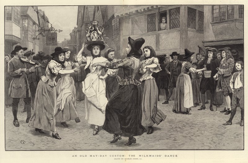 En gammel 1. maj-skik, malkepigens dans af Charles Green