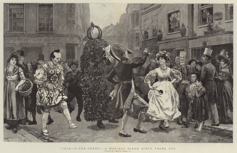 Jack-in-the-Green, en maj-scene for 60 år siden af Charles Green