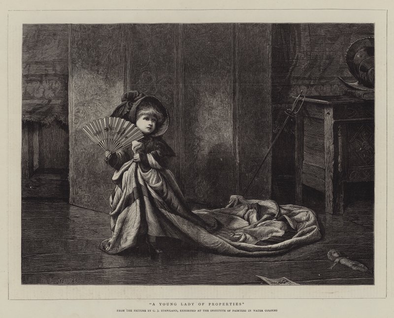 En ung dame med ejendomme af Charles J. Staniland