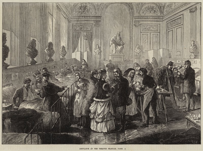 Ambulance ved Theatre Francais, Paris af Charles J. Staniland