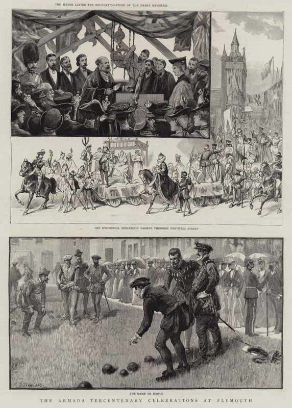 Armadaens trehundredeårsdag i Plymouth af Charles J. Staniland