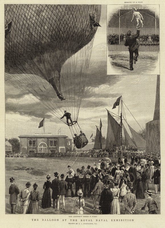 Ballonen på Royal Naval Exhibition af Charles J. Staniland