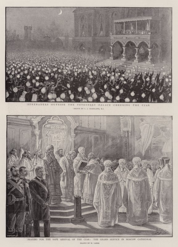 Kroningen af zaren af Charles J. Staniland