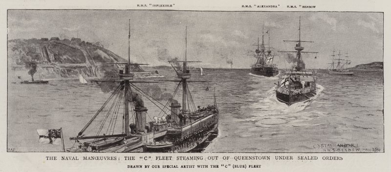 Flådemanøvrerne, C-flåden, der dampede ud af Queenstown under forseglede ordrer af Charles J. Staniland
