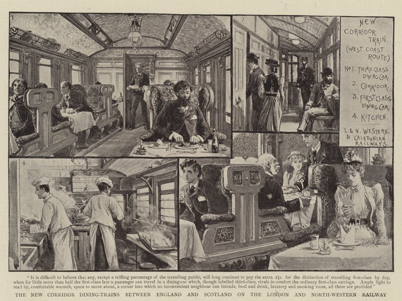 The New Corridor Dining-Trains mellem England og Skotland på London og North-Western Railway af Charles J. Staniland