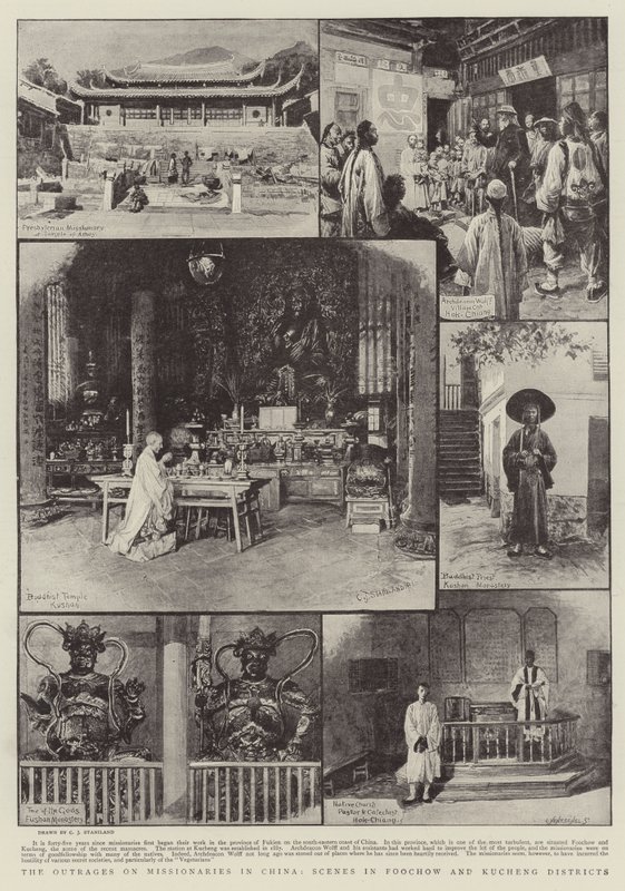 Overgrebene på missionærer i Kina, scener i Foochow- og Kucheng-distrikterne af Charles J. Staniland