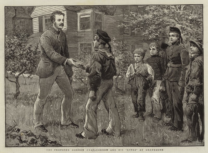 Den foreslåede Gordon-lejr, Gordon og hans konger ved Gravesend af Charles J. Staniland