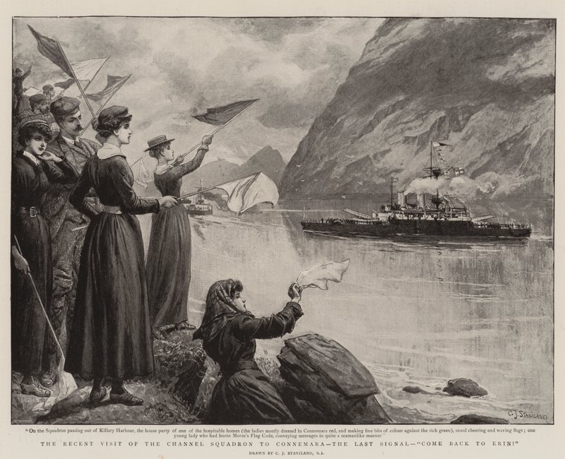 Kanaleskadronens seneste besøg i Connemara, det sidste signal, kom tilbage til Erin! af Charles J. Staniland