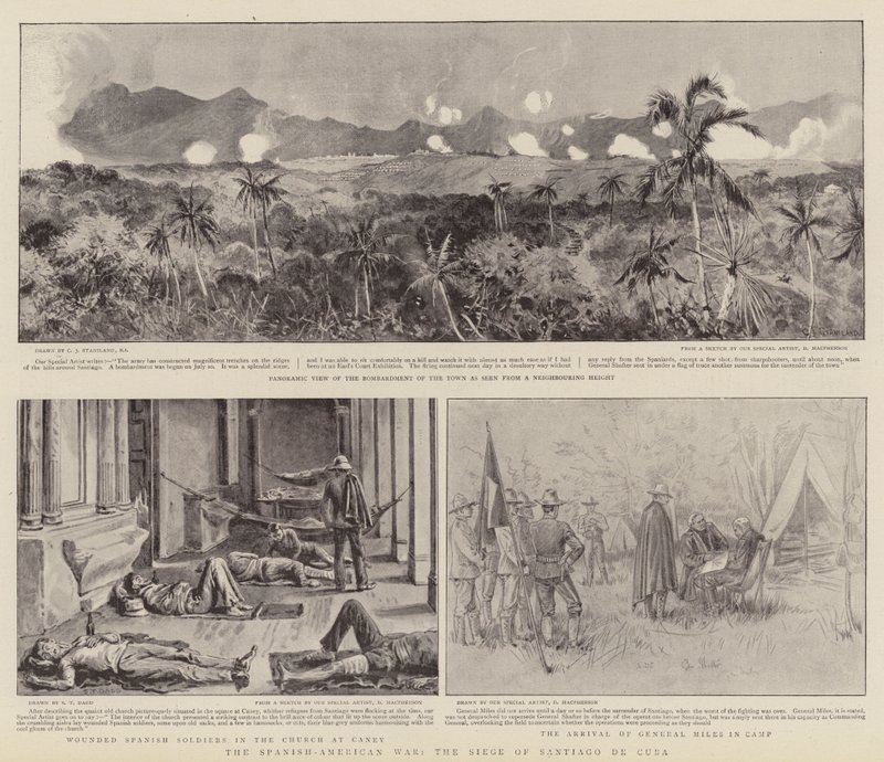 Den spansk-amerikanske krig, belejringen af Santiago de Cuba af Charles J. Staniland