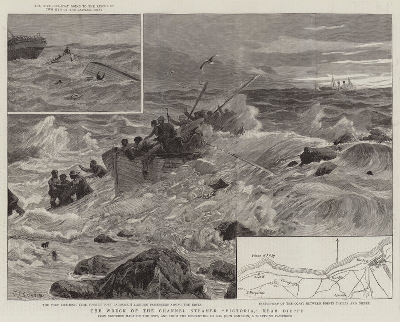 Vraget af kanaldamperen Victoria nær Dieppe af Charles J. Staniland
