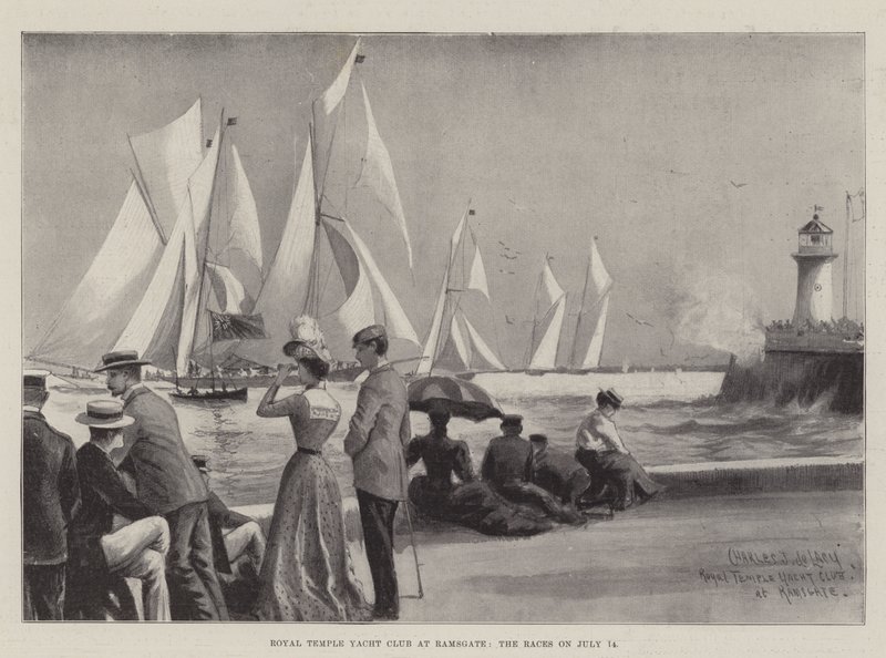 Royal Temple Yacht Club ved Ramsgate, Races den 14. juli af Charles John de Lacy