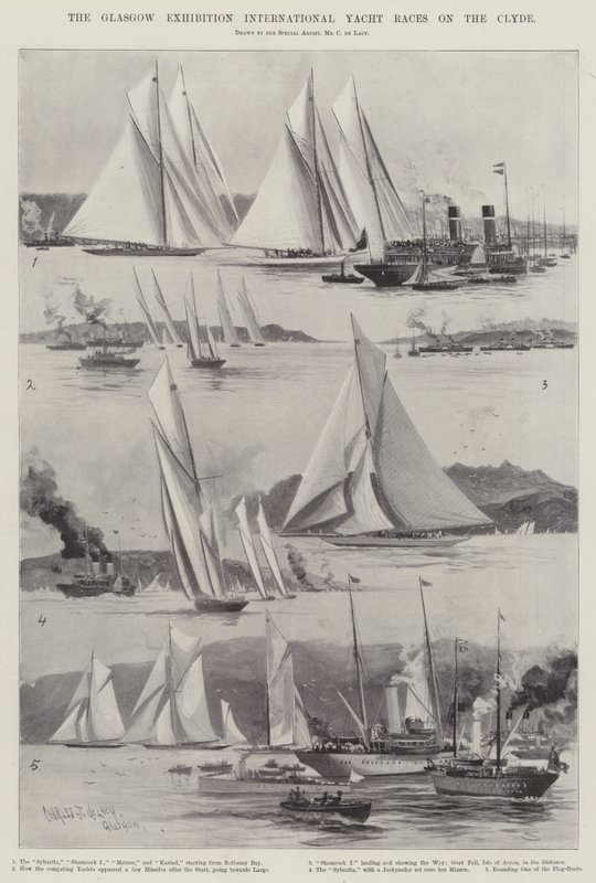 Glasgow Exhibition International Yacht Races på Clyde af Charles John de Lacy