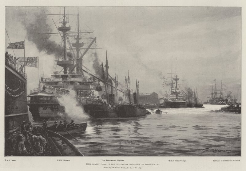 Tidskonkurrencer i sammenlægningen af krigsskibe i Portsmouth af Charles John de Lacy