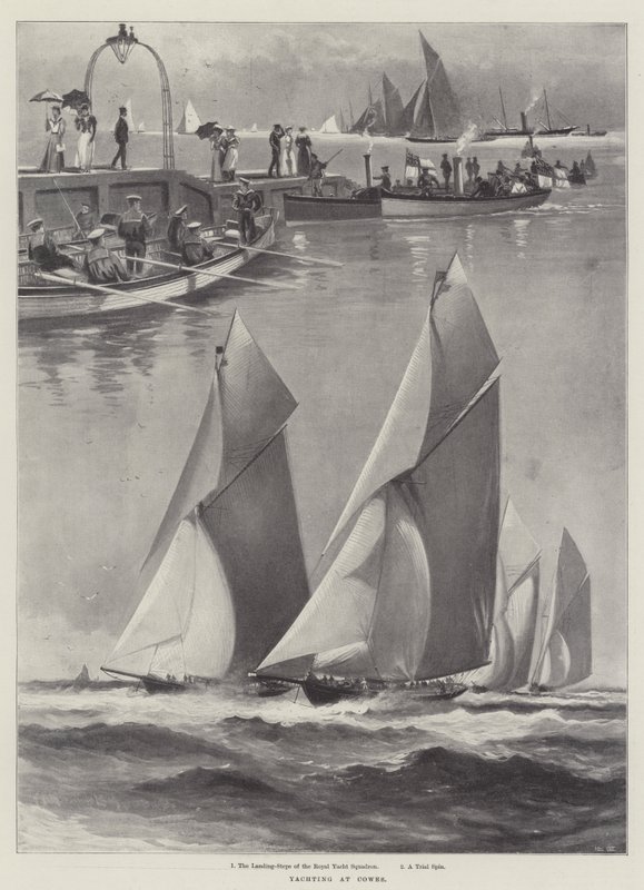 Yachting ved Cowes af Charles John de Lacy