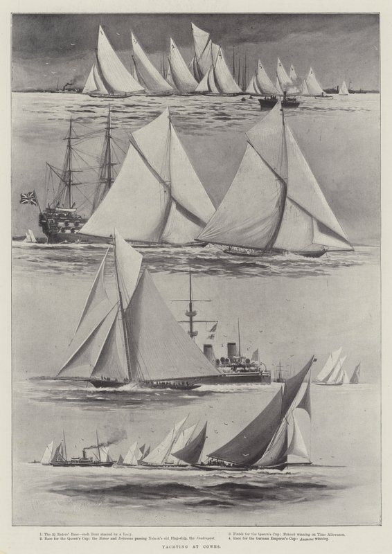 Yachting ved Cowes af Charles John de Lacy