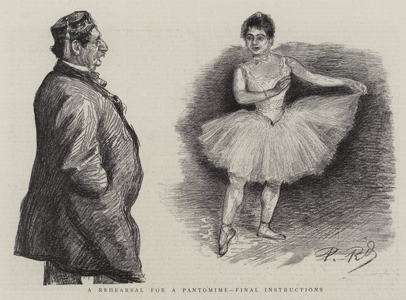 En genhør for en pantomime, afsluttende instruktioner af Charles Paul Renouard