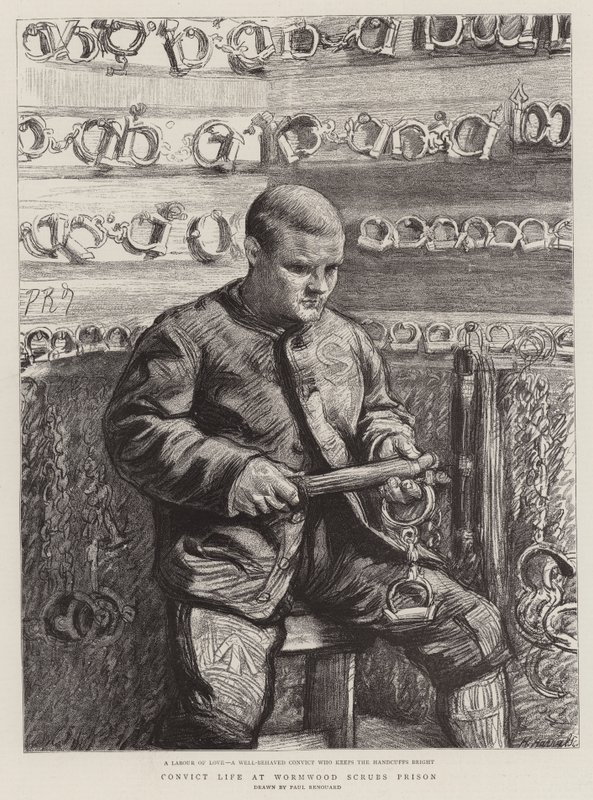 Dømt liv i Wormwood Scrubs Prison af Charles Paul Renouard