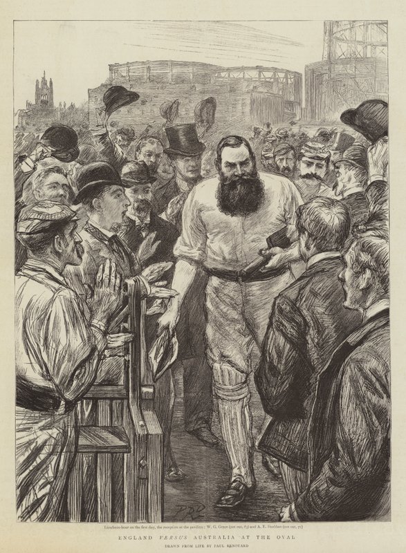 England mod Australien på Oval af Charles Paul Renouard