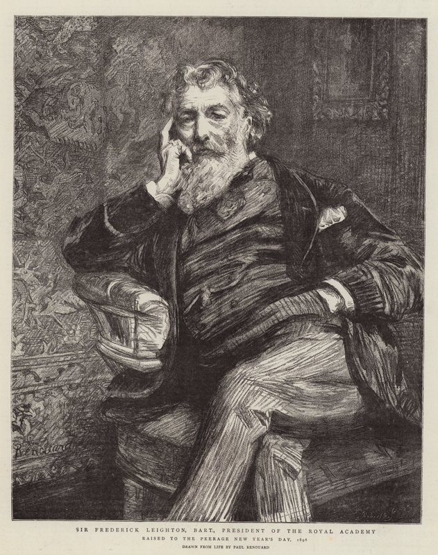 Sir Frederick Leighton, Baronet, præsident for Royal Academy af Charles Paul Renouard