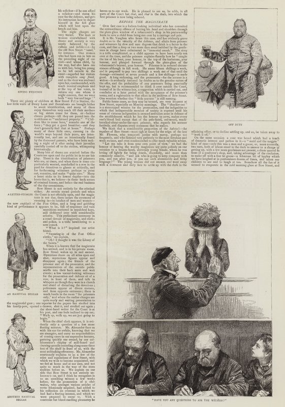 Skitser ved Londons politidomstole af Charles Paul Renouard