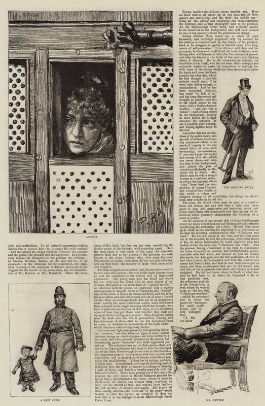 Skitser ved Londons politidomstole af Charles Paul Renouard