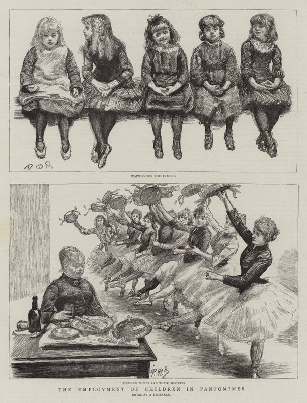 Beskæftigelsen af børn i Pantomimes af Charles Paul Renouard