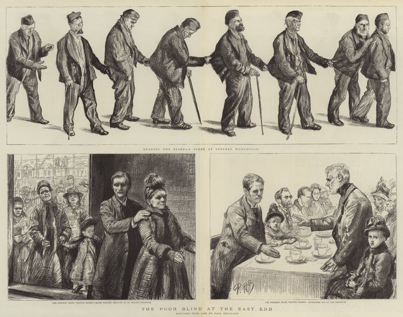 The Poor Blind i East End af Charles Paul Renouard