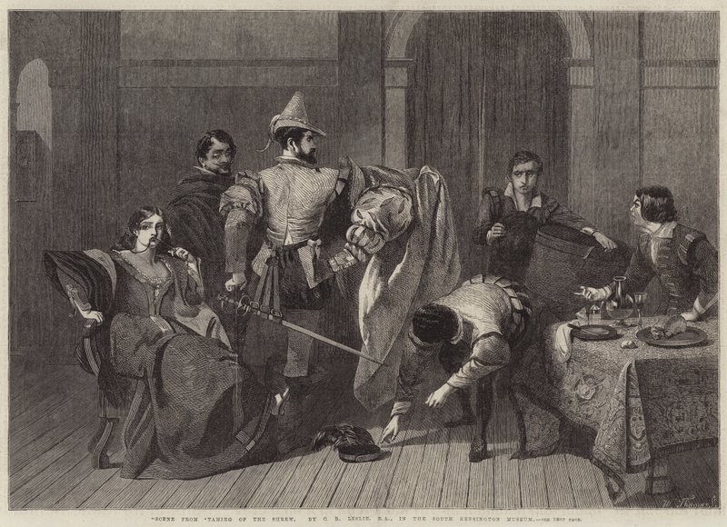 Scene fra "Tæmmer af et skrubtæppe af Charles Robert Leslie