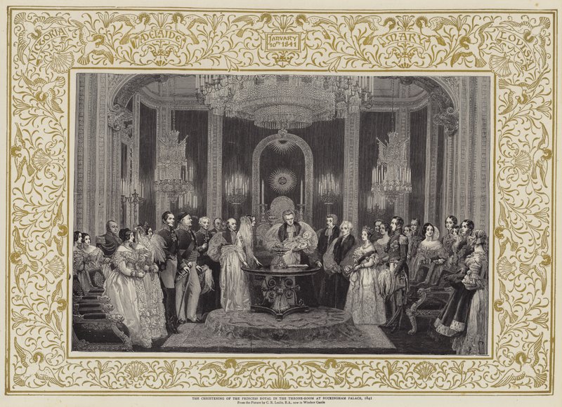 Dåben af den kongelige prinsesse i tronsalen i Buckingham Palace, 1841 af Charles Robert Leslie