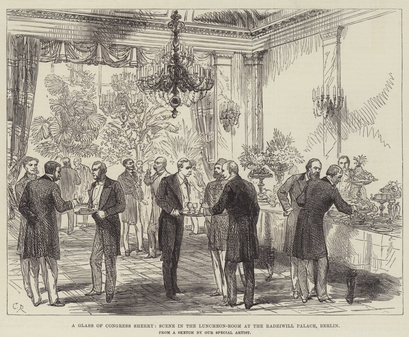 Et glas kongres-sherry, scene i frokoststuen i Radziwill Palace, Berlin af Sir John Charles Robinson