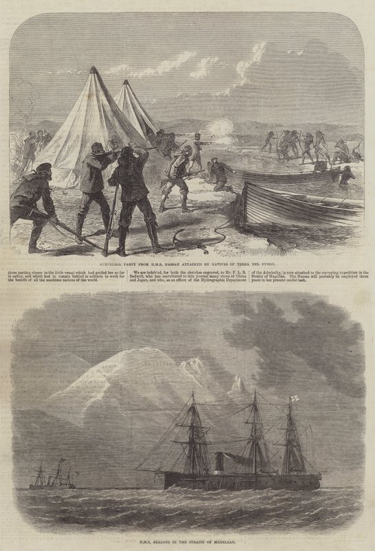 En landmålingsfest i Tierra del Fuego af Sir John Charles Robinson