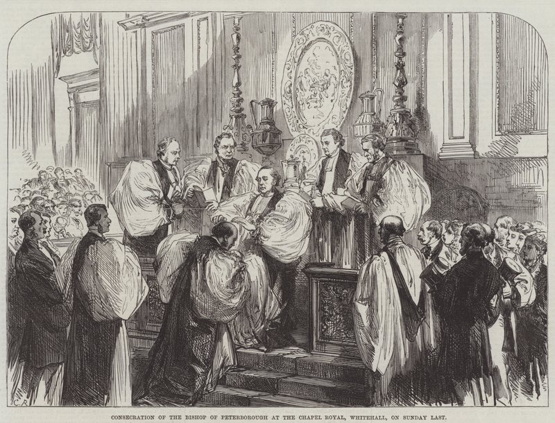 Indvielse af biskoppen af Peterborough i Chapel Royal, Whitehall, søndag sidste af Sir John Charles Robinson
