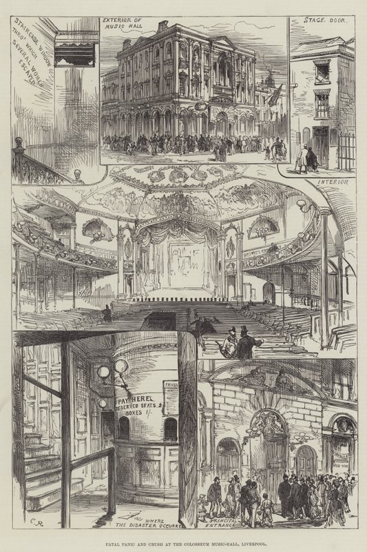Fatal Panic and Crush i Colosseum Music-Hall, Liverpool af Sir John Charles Robinson