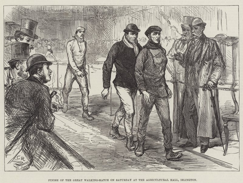 Afslutning på Great Walking-Match på lørdag i Agricultural Hall, Islington af Sir John Charles Robinson