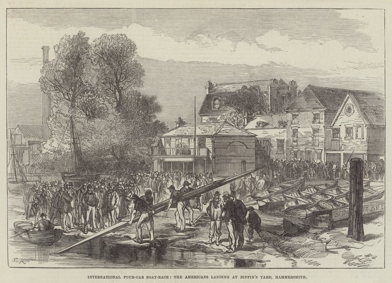 International Four-Oar Boat-race, amerikanerne lander ved Biffin
