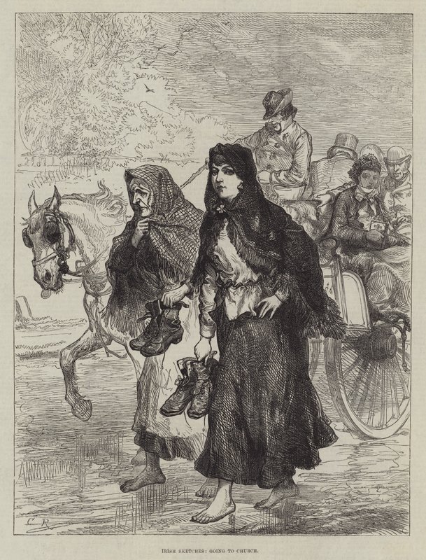 Irske skitser, går i kirke af Sir John Charles Robinson