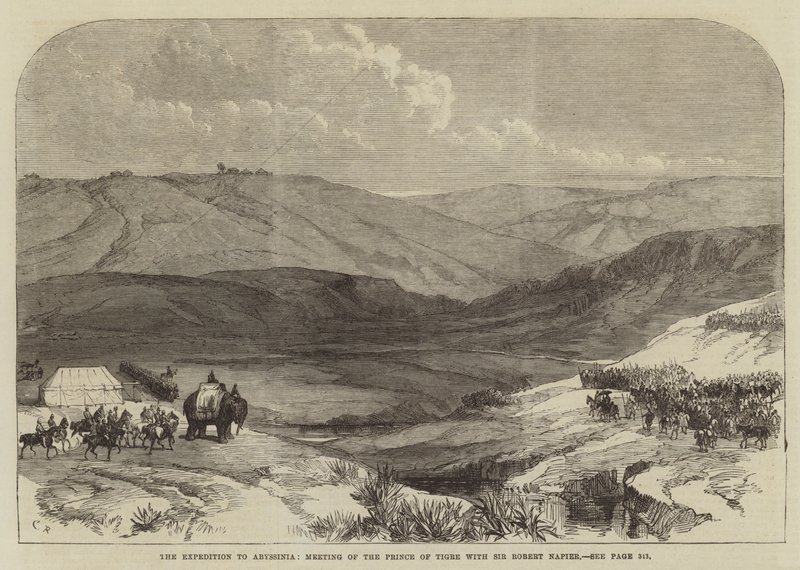 Ekspeditionen til Abessinien, Møde mellem Prinsen af Tigre med Sir Robert Napier af Sir John Charles Robinson