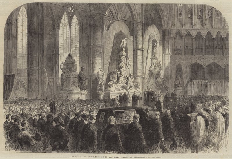 Lord Palmerstons begravelse i det nordlige tværskib i Westminster Abbey af Sir John Charles Robinson