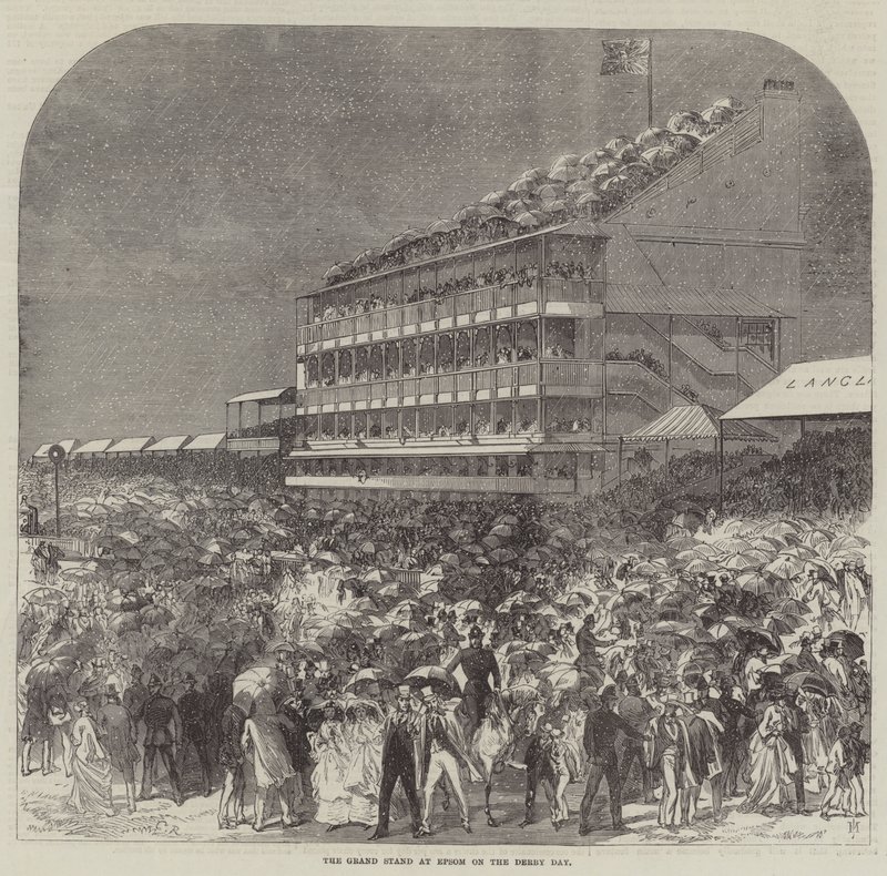 Grand Stand i Epsom på Derbydagen af Sir John Charles Robinson