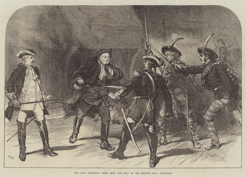 Scott Centenary, Scene fra Rob Boy, på Theatre Royal, Edinburgh af Sir John Charles Robinson